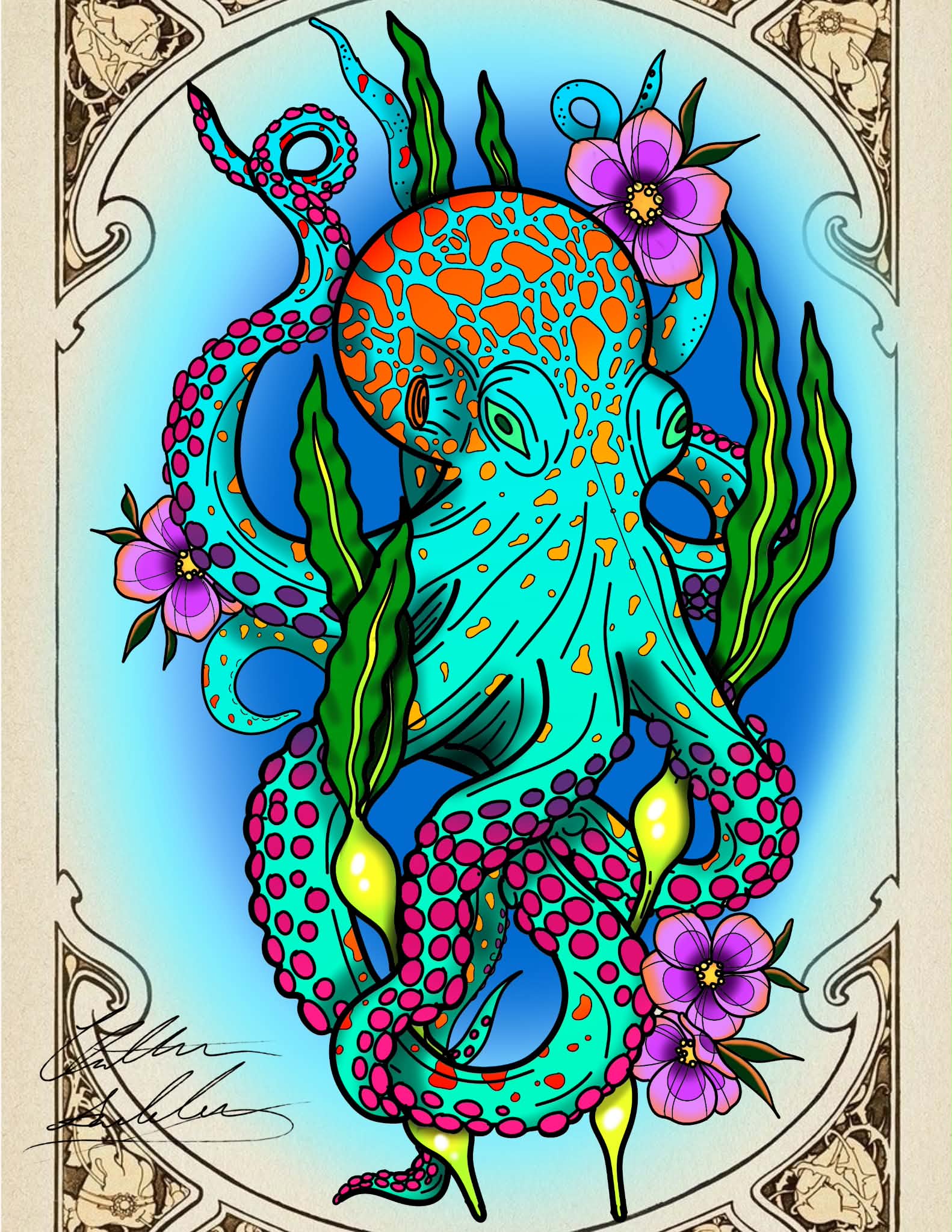 Neotrad Octopus Print