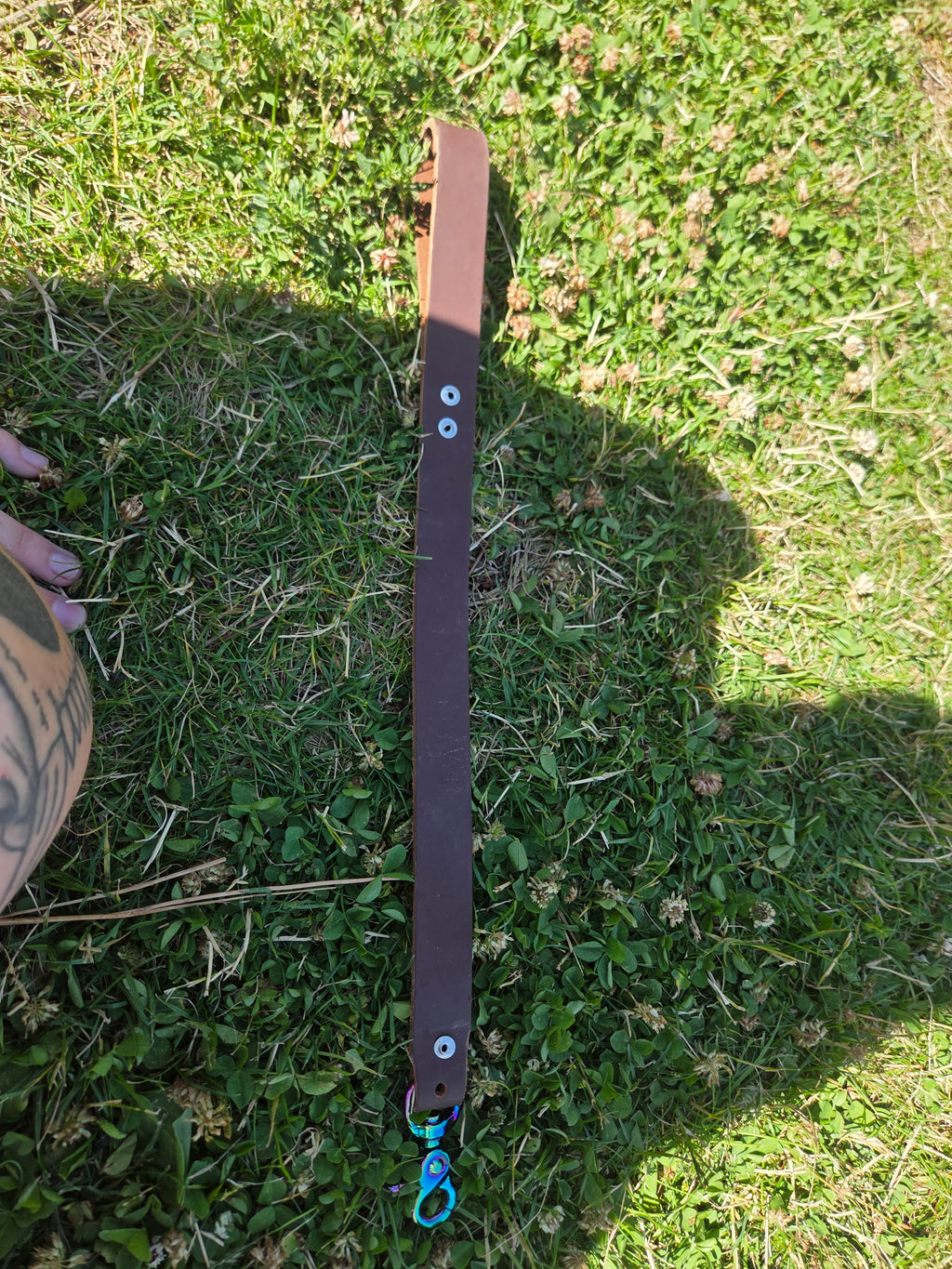 Short leather leash